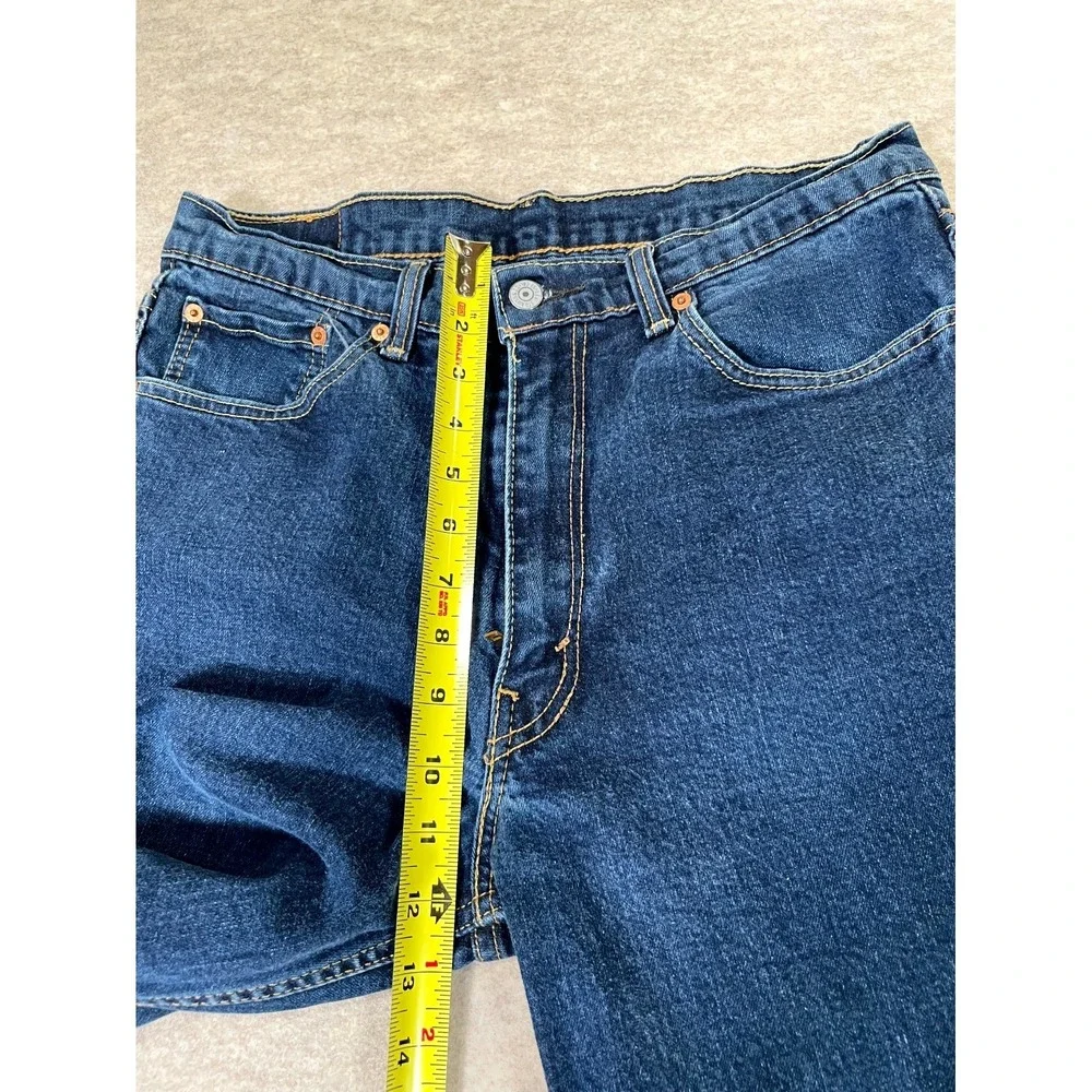 Levi's 550 Jeans Men 34x36 Blue Denim Cotton Stretch High‎ Rise Straight Leg